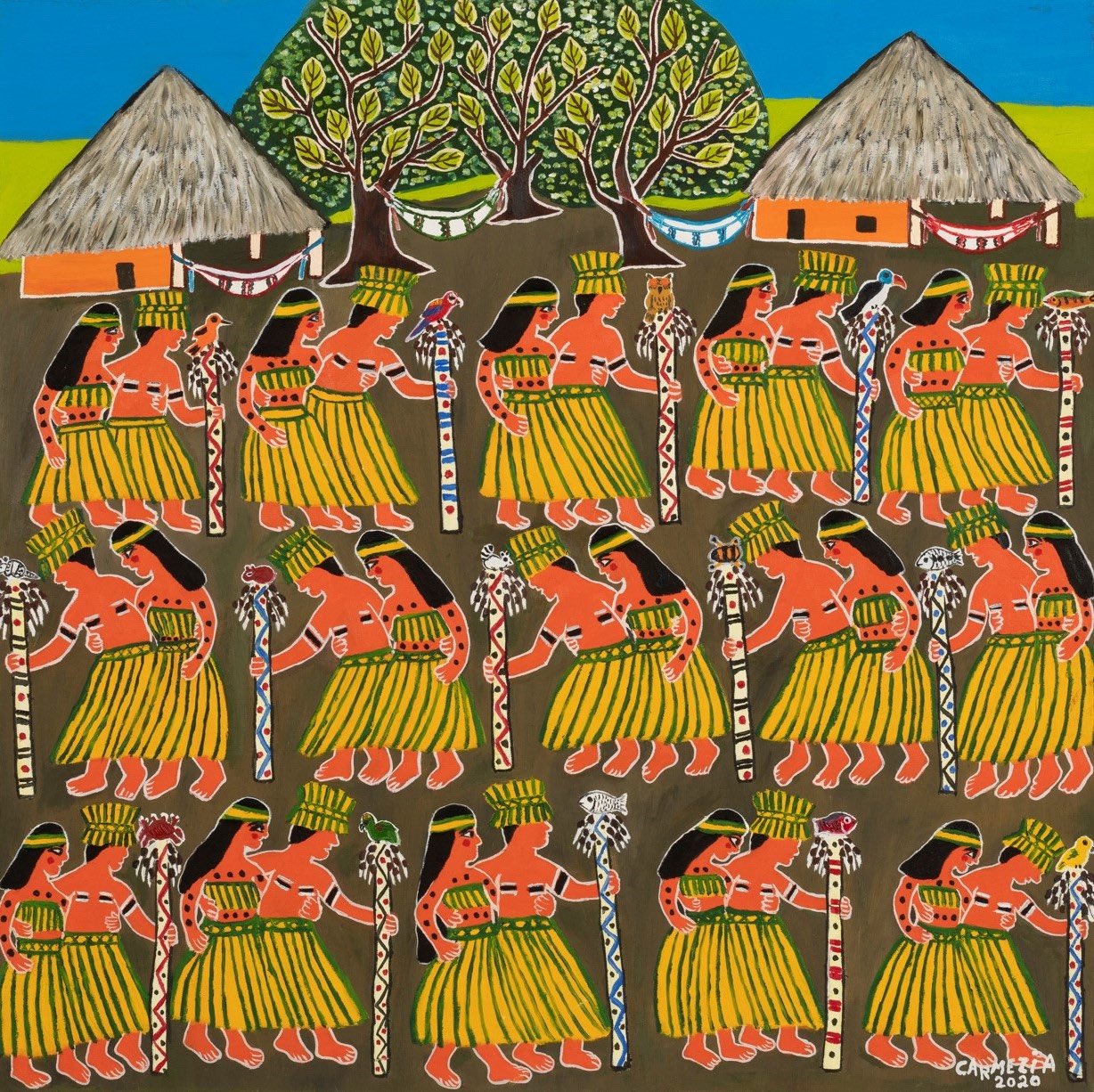 Parixara, 2020. Oil on canvas, 63 x 63cm. Courtesy MASP