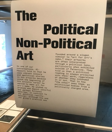 Wallt text: The Political Non-Political Art